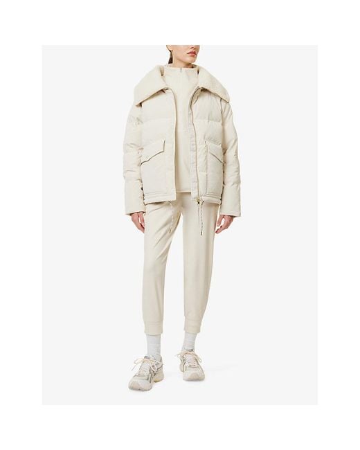 Varley Natural Roseville Short Oversized Woven Puffer Jacket