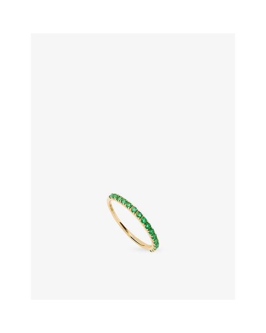 Missoma Metallic Eternity 9Ct Solid- And Half Emerald Ring