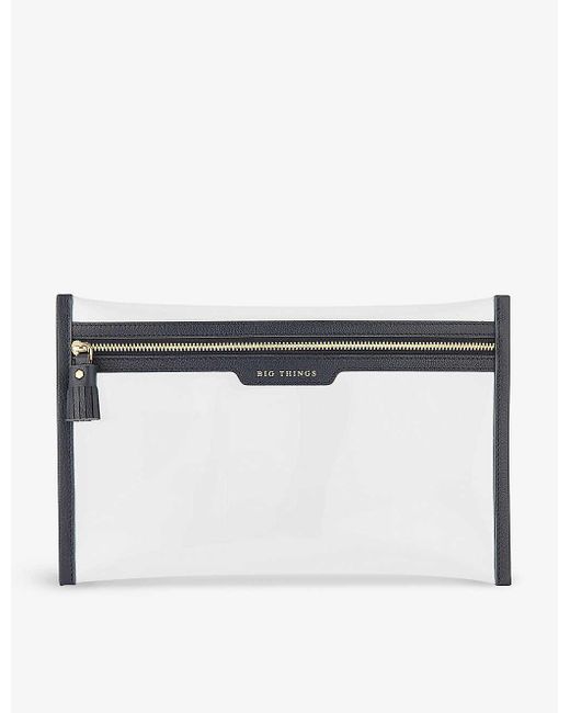 Anya Hindmarch White Loose Pocket Big Things Woven Pouch