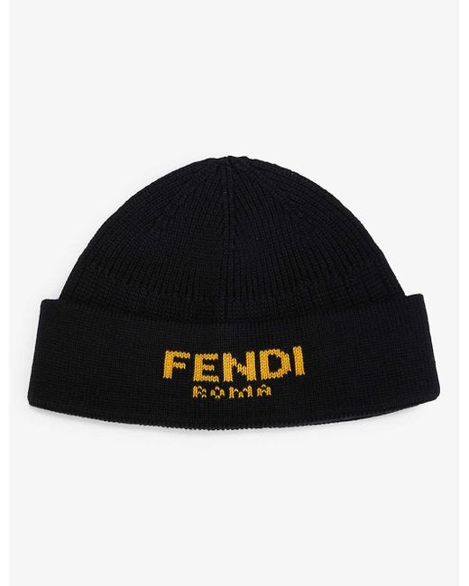 Fendi Roma Logo-knitted Cotton And 