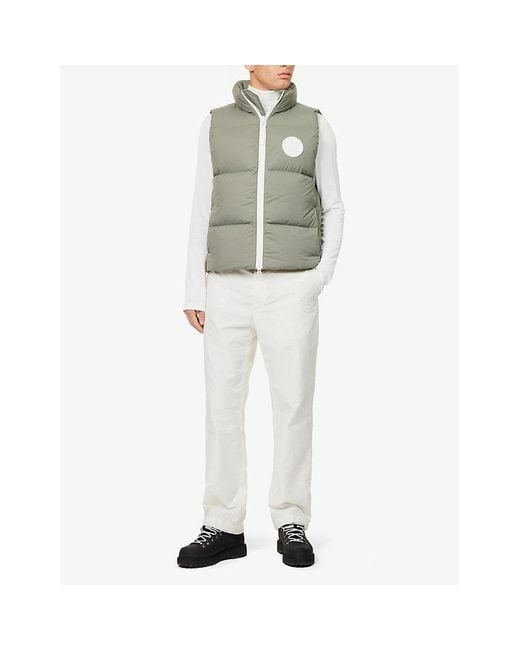 Canada Goose Green Lawrence Funnel-Neck Shell-Down Puffer Gilet for men