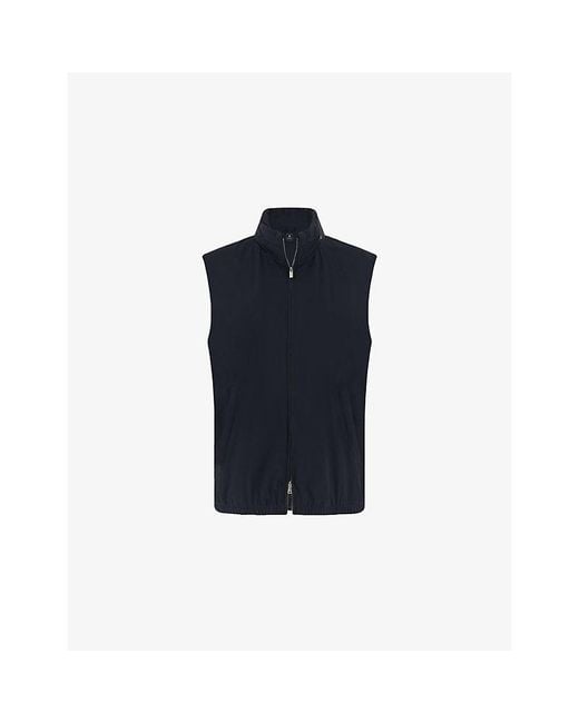 Boggi Blue Technical Fabric Gilet for men