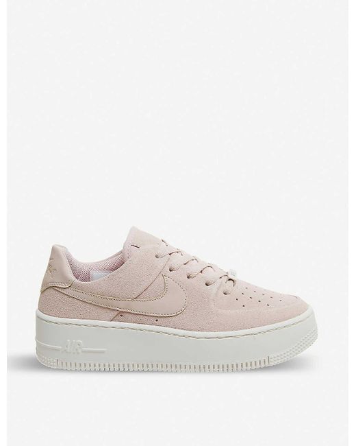 nike air force 1 trainers in beige