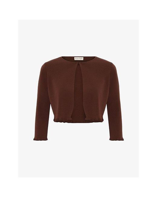 Phase Eight Brown Mimi Knitted Cover-Up
