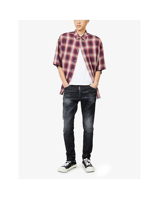 DSquared² Blue Cool Guy Washed-Effect Denim Jeans for men
