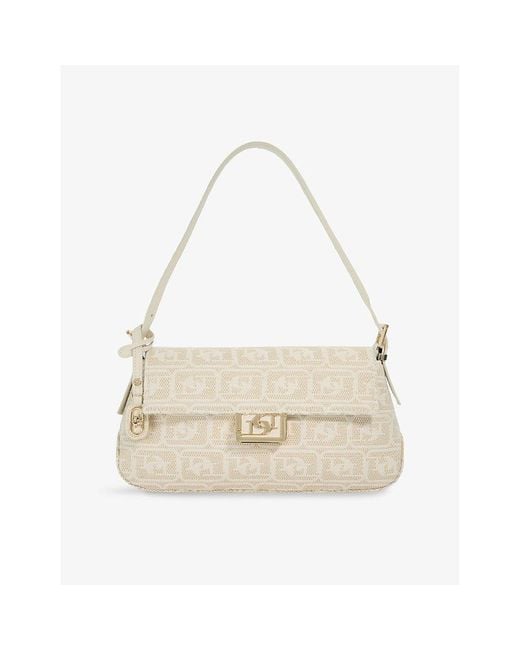 Dune Natural Highgate Baguette Woven Shoulder Bag