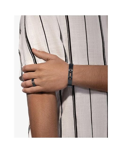 Messika Black Move Titanium And 0.27Ct Diamond Bangle Bracelet for men