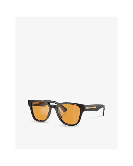 Prada Metallic Pr A04s Pillow-frame Acetate Sunglasses