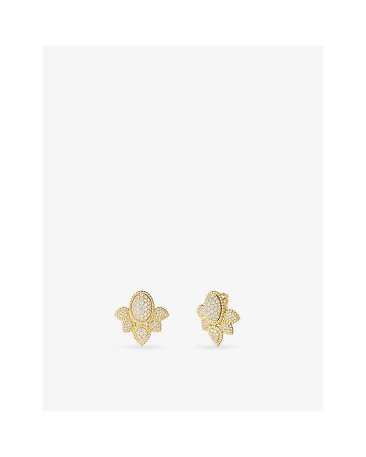Boucheron Metallic Serpent Bohème 18Ct- And 1.58Ct Brilliant-Cut Diamond Stud Earrings