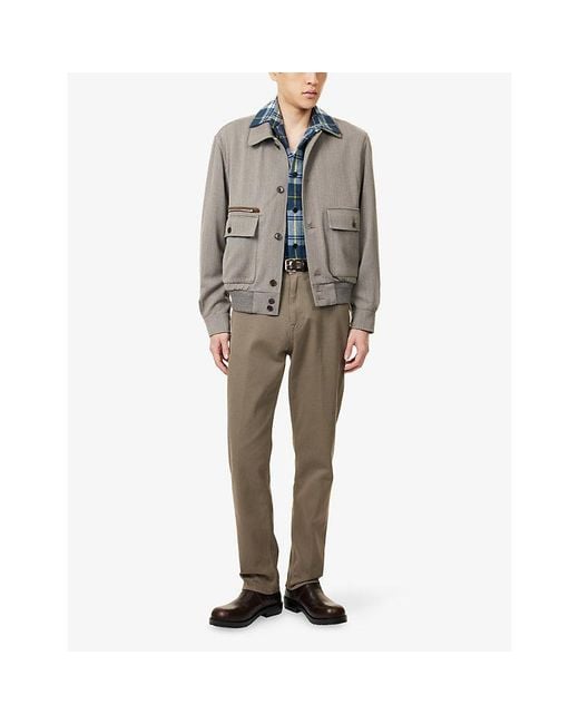 Dunhill Blue Tartan Cashmere Overshirt for men