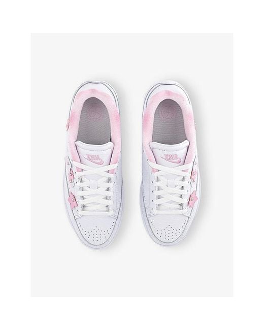 Nike White Tennis Centre Leather Trainers