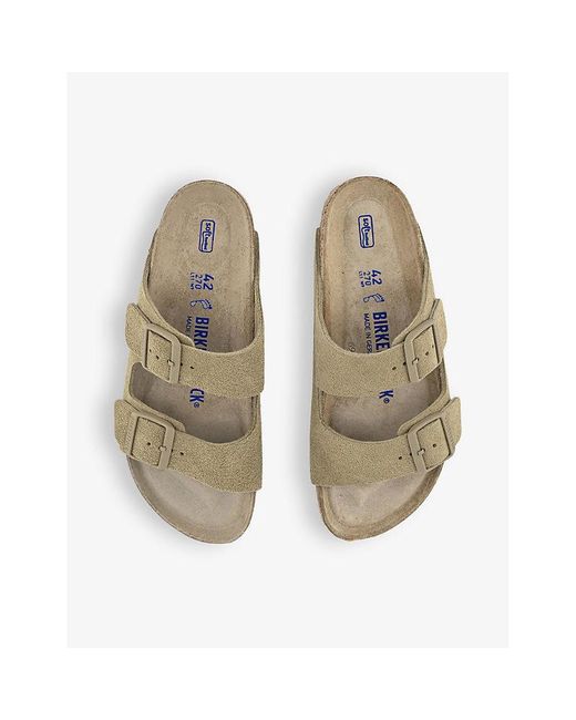 Birkenstock Natural Arizona Double-strap Suede Sandals for men