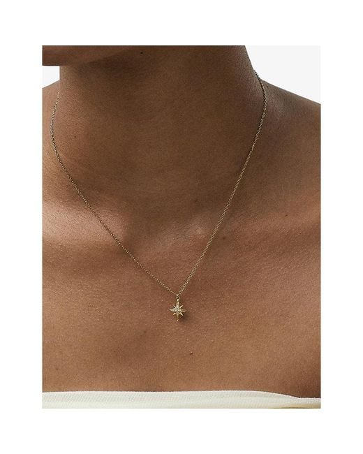 Astley Clarke Metallic Celestial Star 18Ct And Sapphire Pendant Necklace