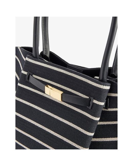 DeMellier London Black New York Breton-stripe Cotton Tote Bag