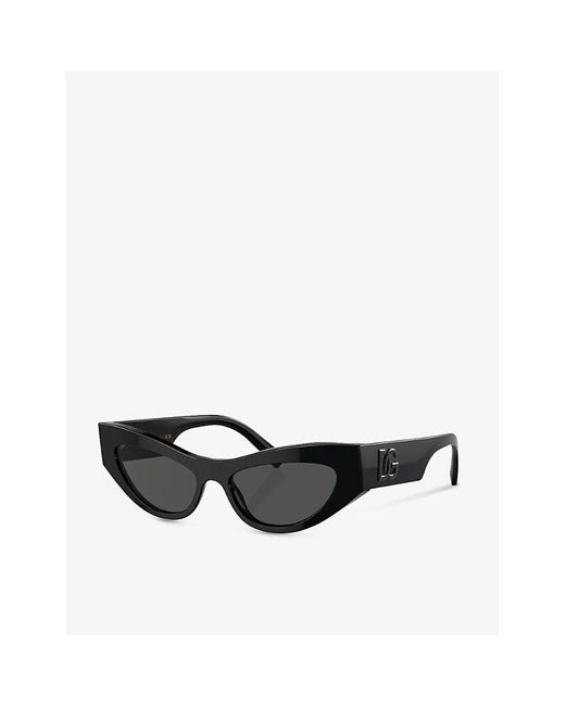 Dolce & Gabbana Black Dg4450 Cat Eye-frame Acetate Sunglasses