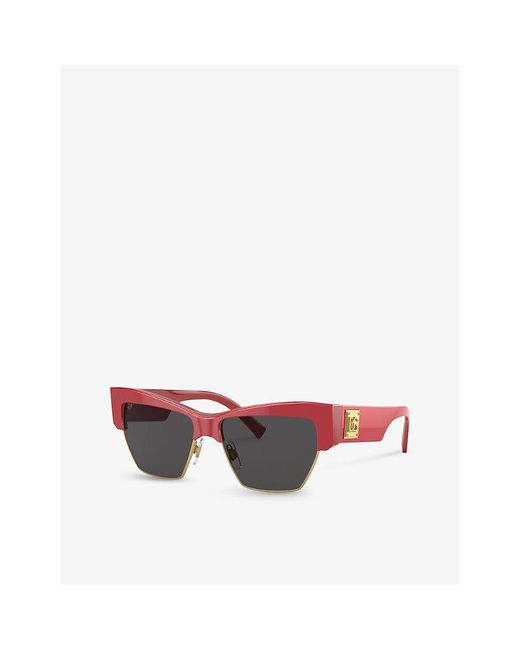 Dolce & Gabbana Red Dg4415 Cat-eye Acetate Sunglasses