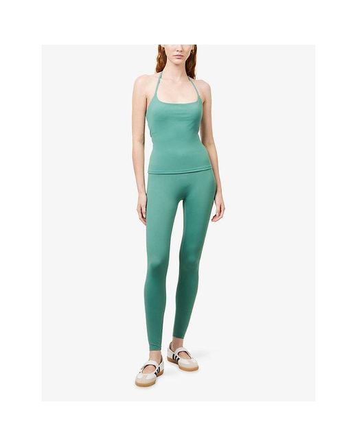 ADANOLA Green Ultimate Halterneck Cross-Back Tank Top