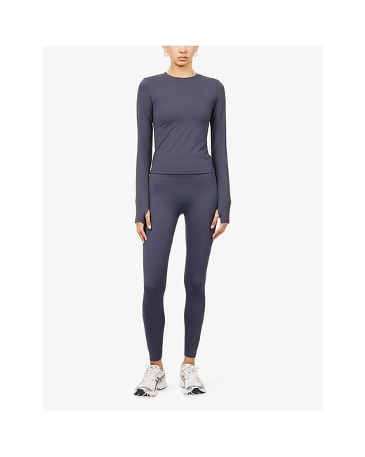 ADANOLA Blue Ultimate Long-Sleeve Workout Top