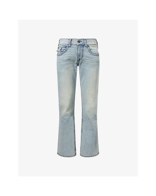 True Religion Blue Billy Big T Flap-Pocket Stretch-Denim Jeans for men