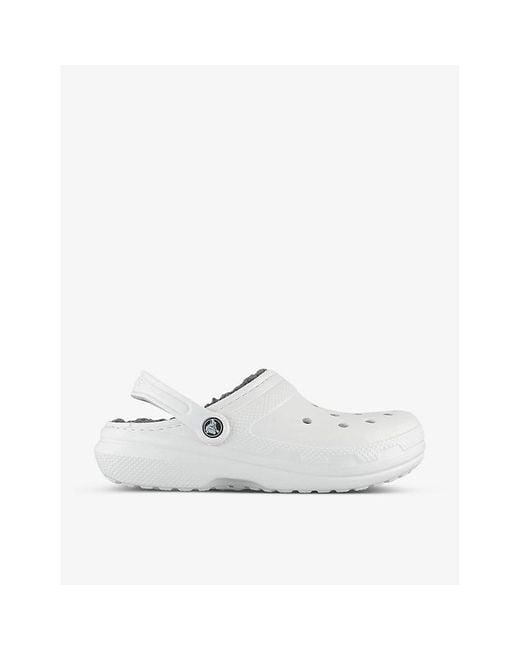 Crocs™ Classic Shearling Lined Rubber Clogs in White for Men Lyst