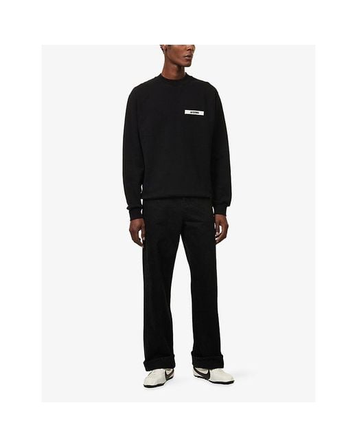 Jacquemus Black Le Gros Grain Cotton-Jersey Sweatshirt for men