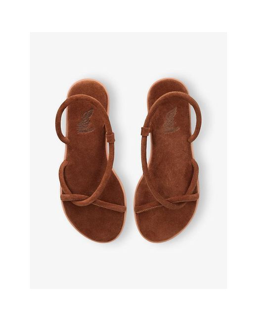 Ancient Greek Sandals Brown Bomba Suede Sandals