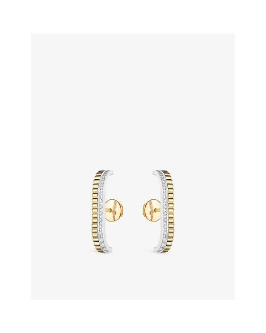 Boucheron Metallic Quatre Radiant Edition 18Ct, And 0.26Ct Diamond Stud Earrings