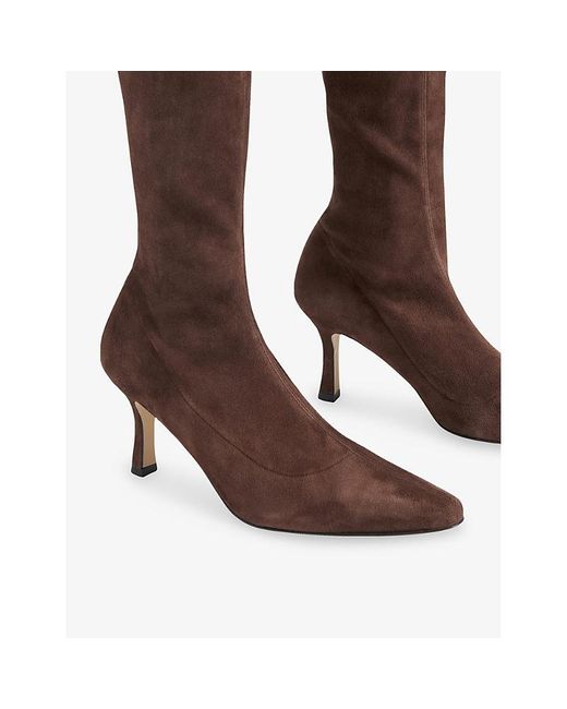 Whistles Brown Hera Stretch-Suede Boot