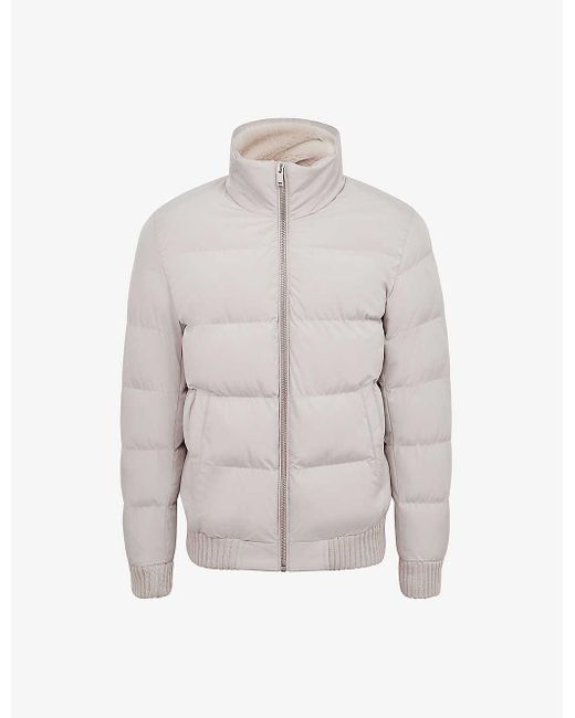 Reiss Frost Puffer Shell Jacket in White for Men | Lyst