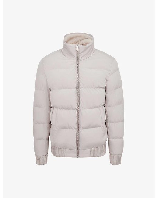 Reiss Frost Puffer Shell Jacket in White for Men Lyst