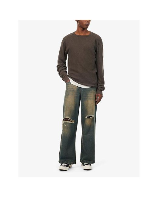 Jaded London Green Colossus Brand-appliquéd Relaxed-fit Jeans for men
