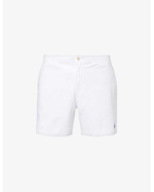 Polo Ralph Lauren White Classic-fit Straight-leg Stretch-cotton Shorts for men