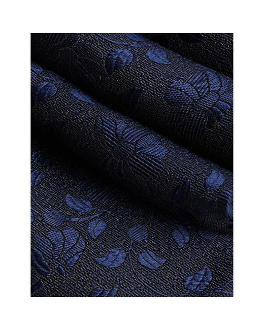 Paul Smith Blue Floral Jacquard Silk Tie for men
