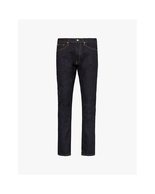 Polo Ralph Lauren Blue Parkside Brand Patch Straight-Leg Regular-Fit Stretch Denim-Blend Jeans for men