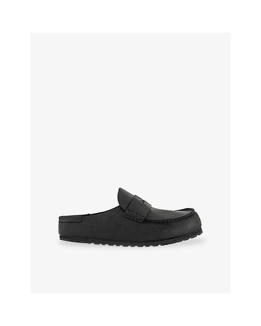 Birkenstock Black Naples Wrapped Suede Clogs for men