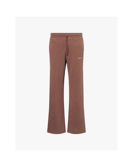Cole Buxton Brown Pilled Mini Logo Cotton-Blend Jogging Bottoms for men