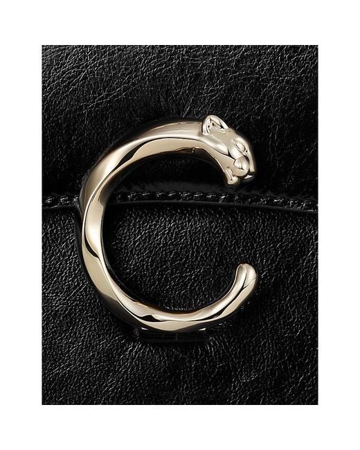 Cartier Black Panthère C Small Leather Top-Handle Bag