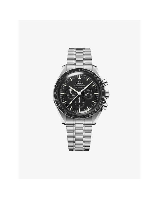 Omega Gray Speedmaster Moonwatch Professional Steel Manual Chronograph Watch 42Mm for men