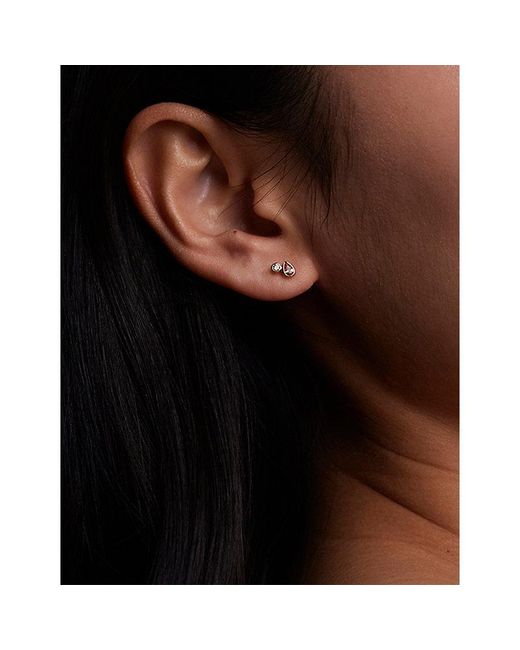 Astrid & Miyu Metallic Sunset Duo-Plated Sterling- And Cubic Zirconia Stud Earrings