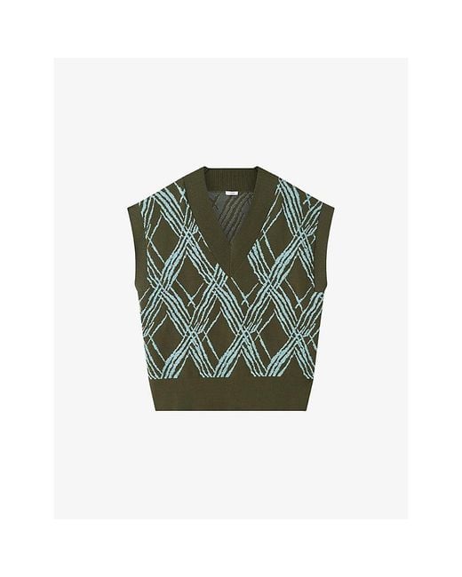 Joseph Green Rahma Knitted Cotton-Blend Top