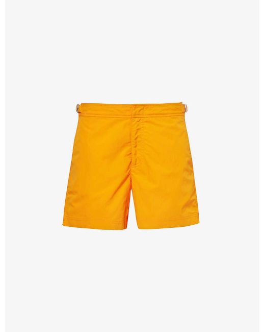 Orlebar Brown Yellow Setter Logo-tab Regular-fit Swim Shorts for men
