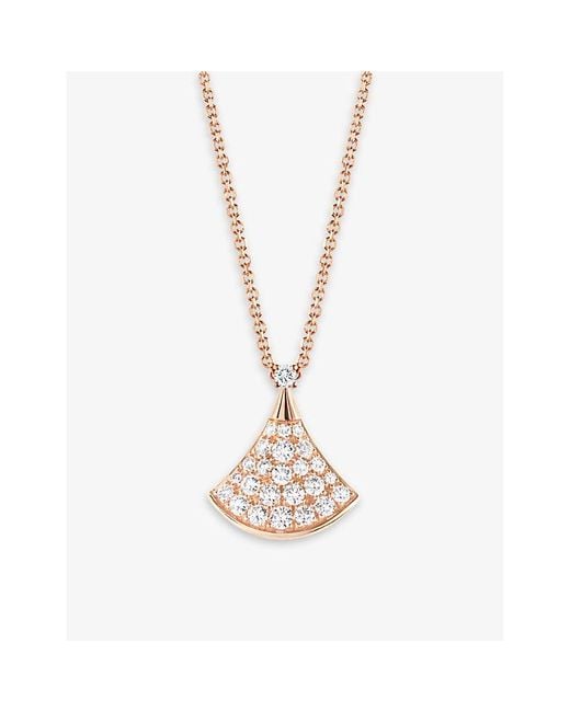 BVLGARI White Divas'Dream 18Ct Rose- And 0.47Ct Brilliant-Cut Diamond Necklace