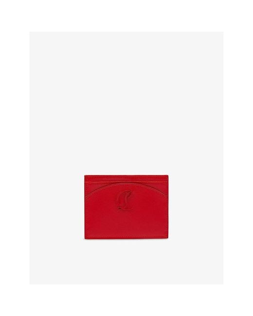 Christian Louboutin Red Loubi54 Leather Card Holder