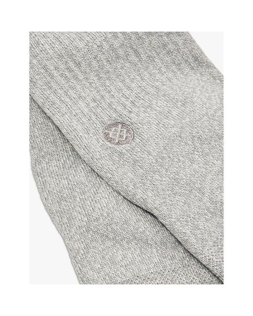 Stance White Icon Logo-Embroidered Crew-Length Cotton-Blend Crew Socks for men