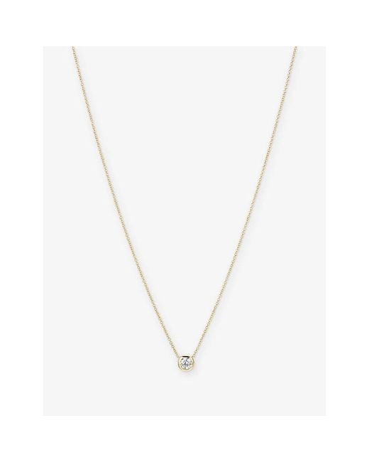 MEJURI Metallic Large 14Ct And 0.23Ct Diamond Necklace