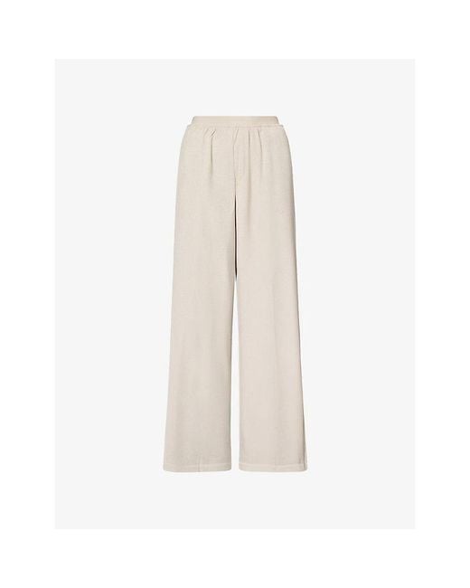 The Couture Club Natural Straight-Leg Tailored Woven Trousers