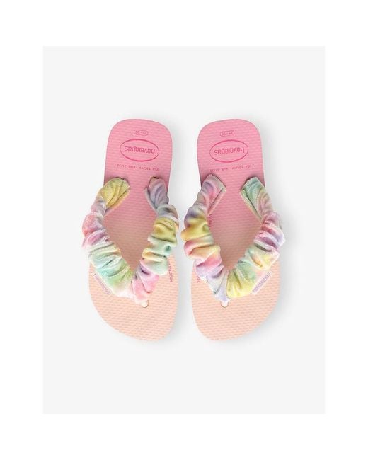 Havaianas Pink Kids' Fluffy Rubber Flip Flops