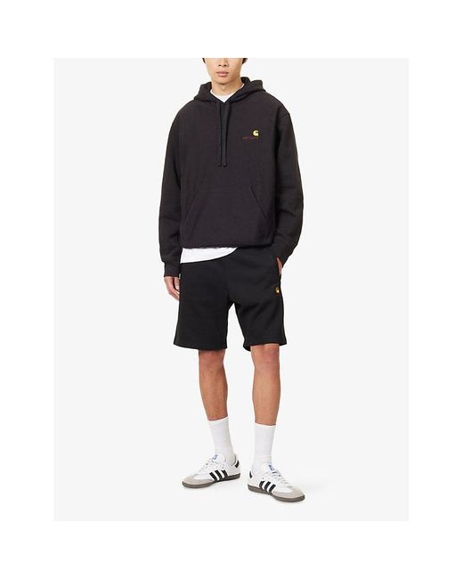 Carhartt Blue American Script Zip-Up Cotton-Blend Hoody for men