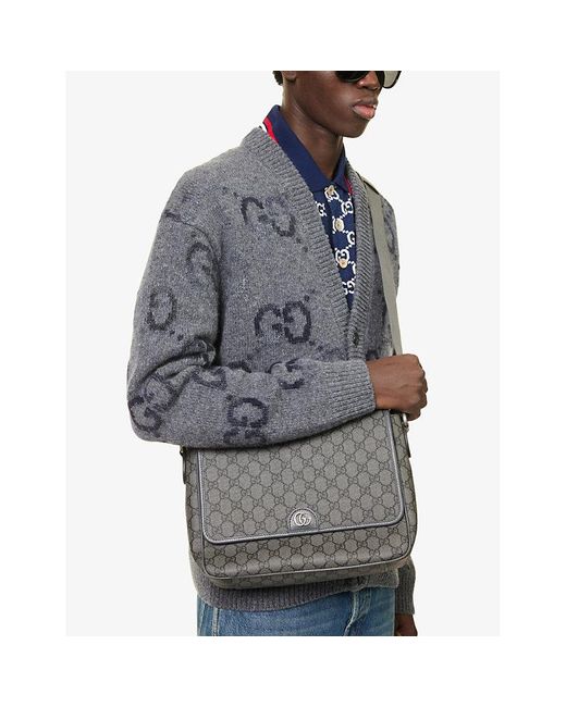 Gucci Multicolor Monogram-pattern Coated Canvas Cross-body Bag for men