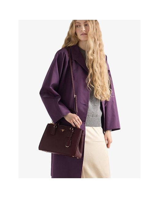 Prada Red Galleria Medium Saffiano-Leather Tote Bag